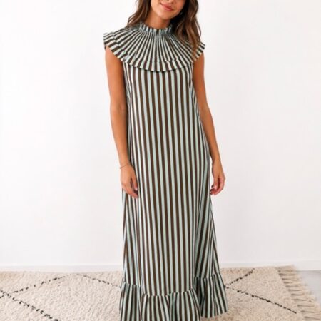 Vestido Stripe volantes